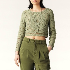 Marc Openwork Cropped Cardigan