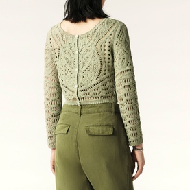 Marc Openwork Cropped Cardigan