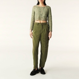 Marc Openwork Cropped Cardigan