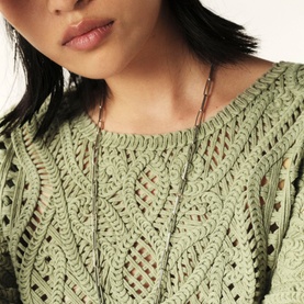 Marc Openwork Cropped Cardigan