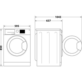 9kg Freestanding Washing Machine Black