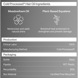 Cold Processed Hair Oil