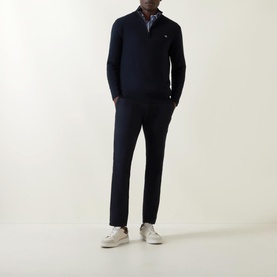 Shield Logo Half-Zip Sweater
