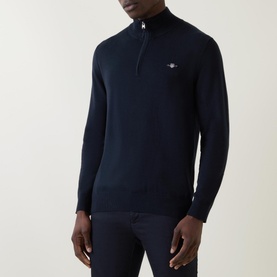 Shield Logo Half-Zip Sweater