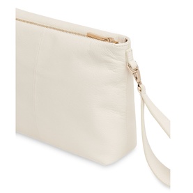 Avah Zip Top Leather Clutch