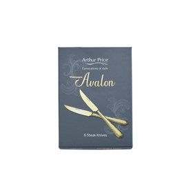 Champagne Avalon Set of 6 Steak Knives