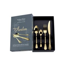 Champagne Avalon 16-Piece Cutlery Set