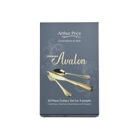 Champagne Avalon 16-Piece Cutlery Set