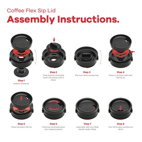 All Around Tumbler Press-In Lid Black 16oz