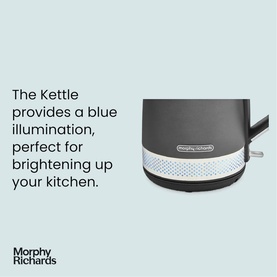 Illumination Matt Steel Kettle 1.7 Litre