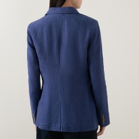 Single-Breasted Linen Blazer