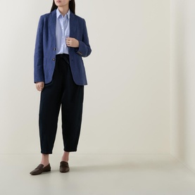 Single-Breasted Linen Blazer
