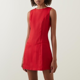 Citron Linen Mini Dress