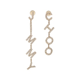 Embellished Logo Drop Earrings