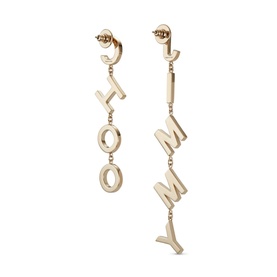Embellished Logo Drop Earrings