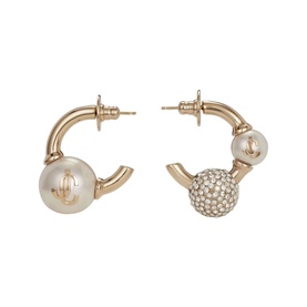 JC Embellished Hoop Earrings