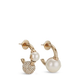 JC Embellished Hoop Earrings