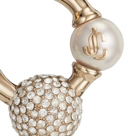 JC Embellished Hoop Earrings