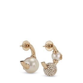 JC Embellished Hoop Earrings