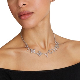 Embellished Logo Lettering Necklace