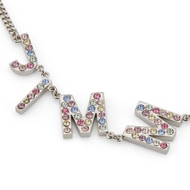 Embellished Logo Lettering Necklace