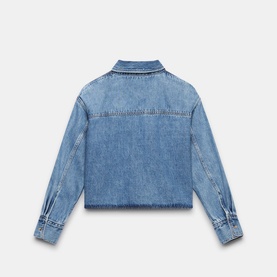 Cropped Denim Shirt