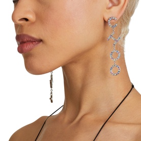 Embellished Logo Drop Earrings