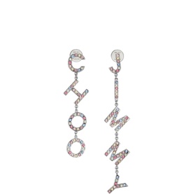 Embellished Logo Drop Earrings