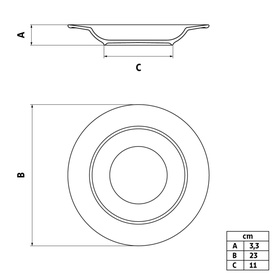 Mono Porcelain Deep Plate 23cm