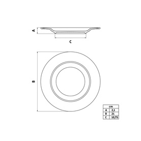 Mono Porcelain Side Plate 21cm