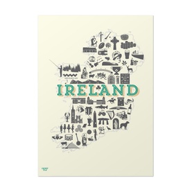 Ireland Icons A4 Print