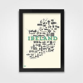Ireland Icons A4 Print