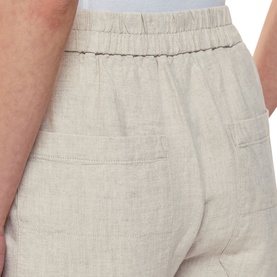 Linen Barrel Leg Trousers