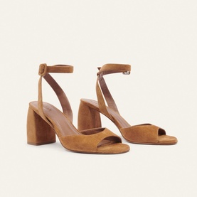 Cassie Suede Block Heel Sandals
