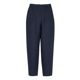 Linen Barrel Leg Trousers