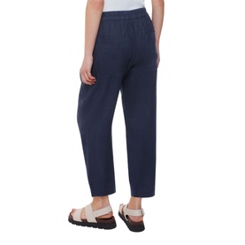 Linen Barrel Leg Trousers