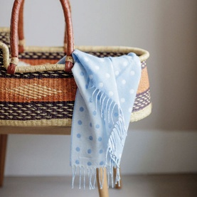 Spotted Baby Blanket Blue