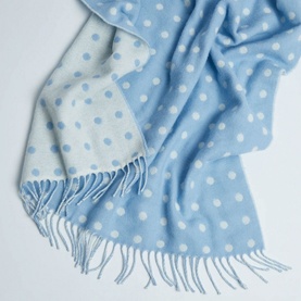Spotted Baby Blanket Blue