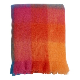 Colour Block Mohair Throw