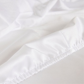 400 Thread Count White Sateen Fitted Sheet