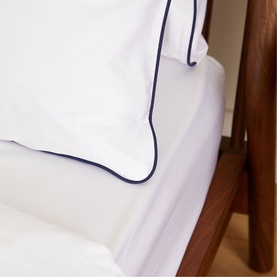400 Thread Count White Sateen Fitted Sheet