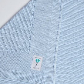 Cellular Cotton Baby Blanket Blue