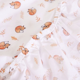 200 Thread Count Sleeping Fox Fitted Sheet