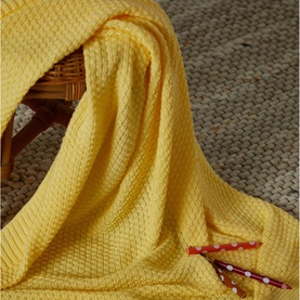 Cellular Cotton Baby Blanket Yellow