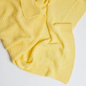 Cellular Cotton Baby Blanket Yellow