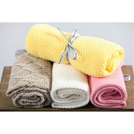 Cellular Cotton Baby Blanket Yellow