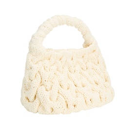 Cable-Knit Tote Bag