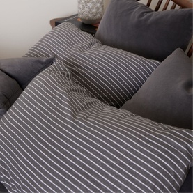 300 Thread Count Knitted Jersey Stripe Pillowcase Set