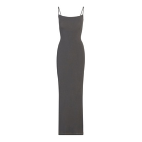Long Slip Dress Gunmetal