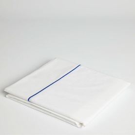 300 Thread Count Blue Rolenio Percale Flat Sheet